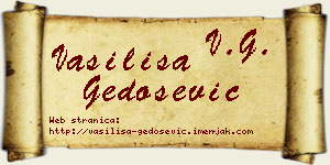 Vasilisa Gedošević vizit kartica